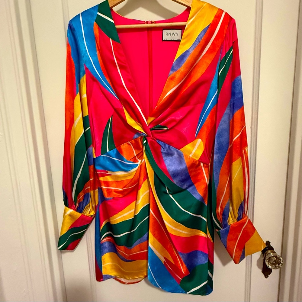 RNWY Multicolor Mini Dress | Size L